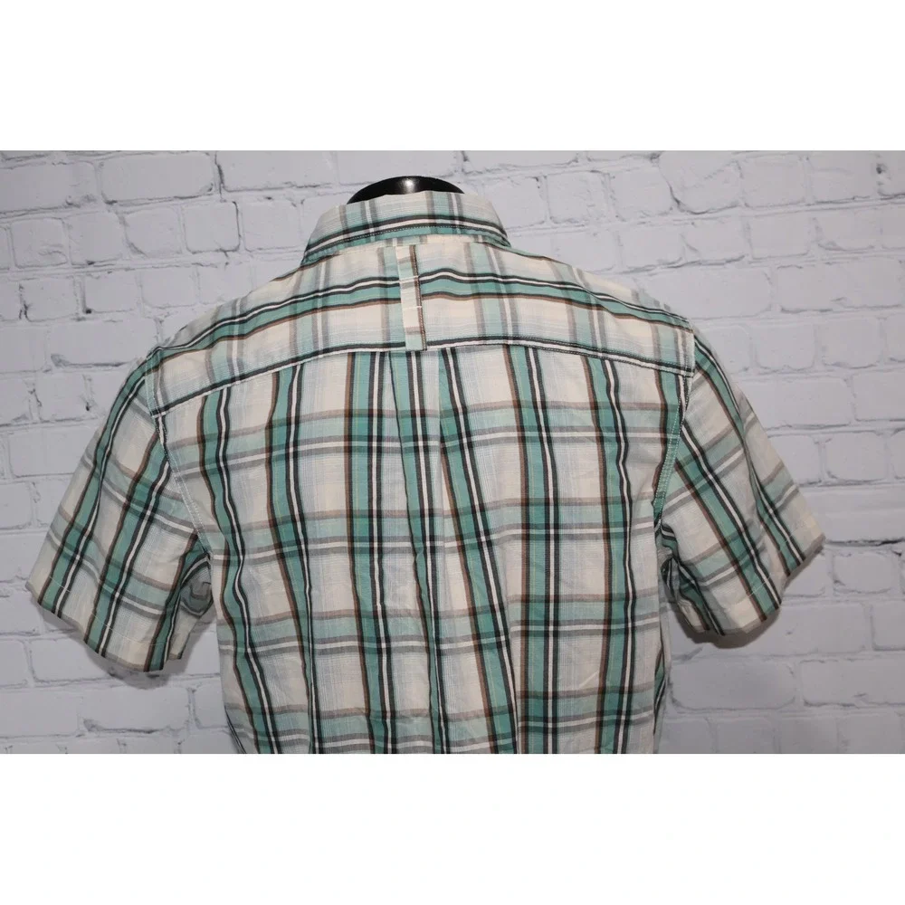 The North Face Button Down Dress Shirt Mens Large Plaid Outdoor Cotton Polyester